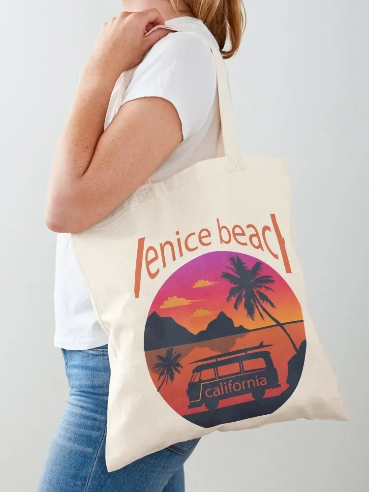 venice beach california Tote Bag tote women reusable grocery bags Customizable Reusable bags