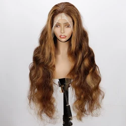 Highlight Lace Frontal Wigs Human Hair Honey Blonde Ombre Lace Front Wig Hair Wigs Body Wave 13x4 Lace Wigs For Black Women