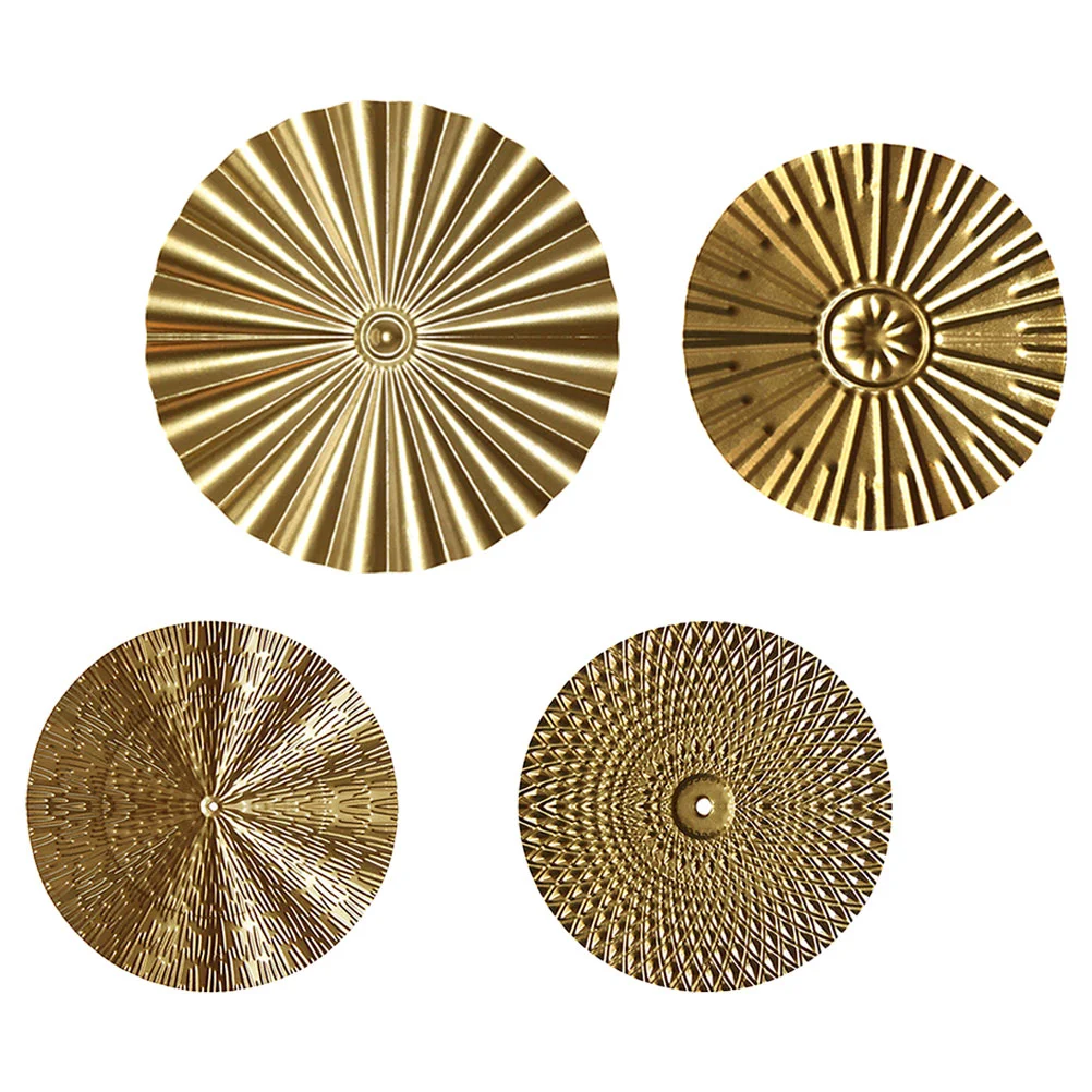

4 Pcs Wall Decoration Hanging Indoor Modern Decorate Craft Decorative Pendant Metal Disc