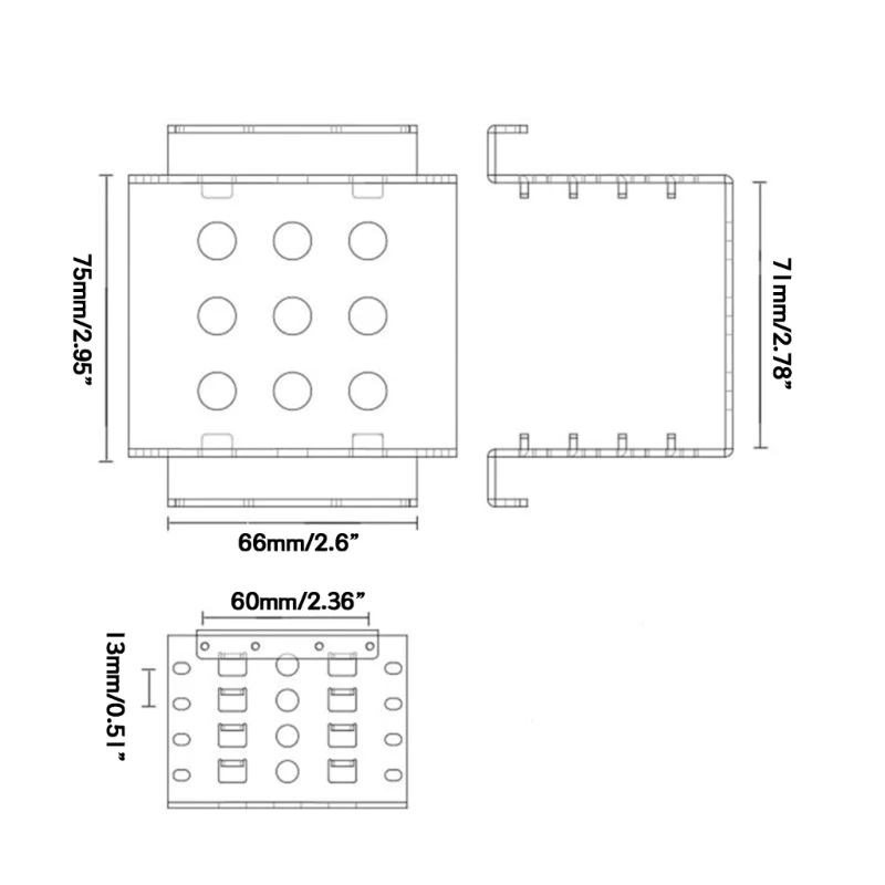 4x 2,5 Zoll auf 3,5 Zoll HDD-Montageadapter SSD-Halterung für Desktop-Rahmen