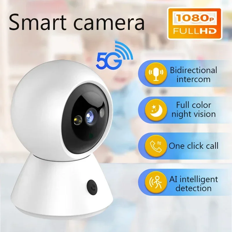 

WiFi Camera Smart Home Security AI Human Detect CCTV Auto Tracking Full Color Night Vision Indoor Wireless Surveillance Camera