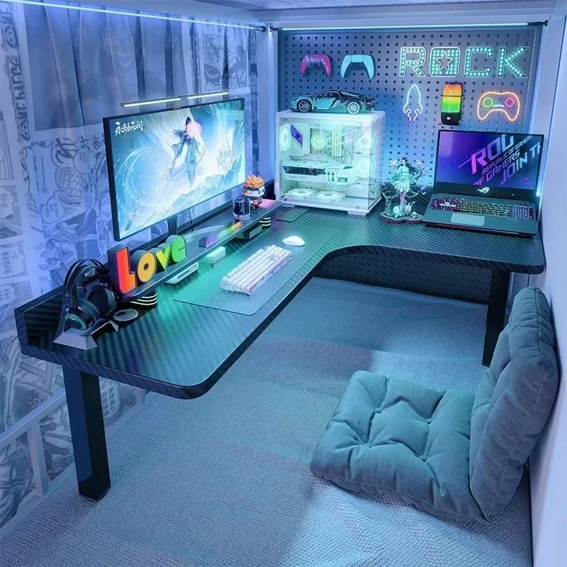 Dormitory Bed Desk Corner Computer Table Student Desktop Esports Table Upper Lower Bunk Suspended Side Corner Desk