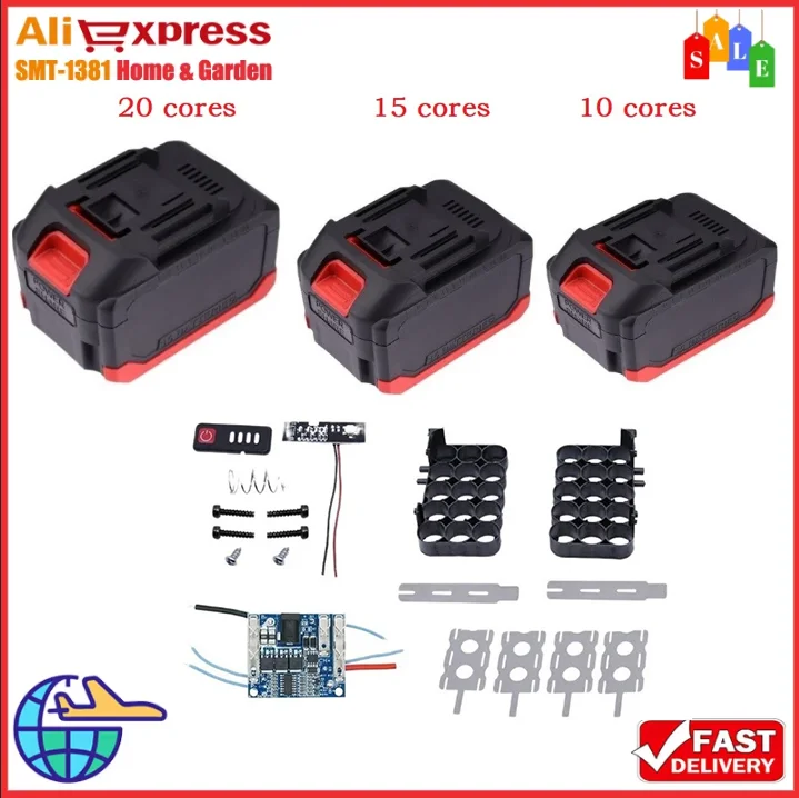 10/15/20 Core Custodia in plastica per batteria Scatola di immagazzinaggio Shell PCB Scheda di ricarica per Makita Custodia per batteria Accessori