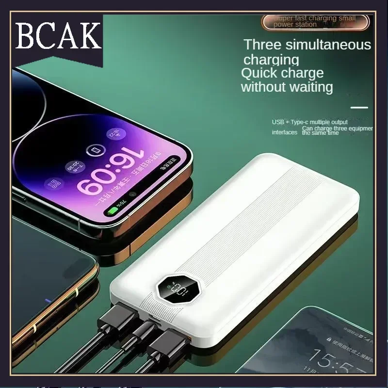 BCAK Style  Power bank 10000 mAh 200000mah super fast charging mobile power supply portable suitable for mobile phone   outdoor