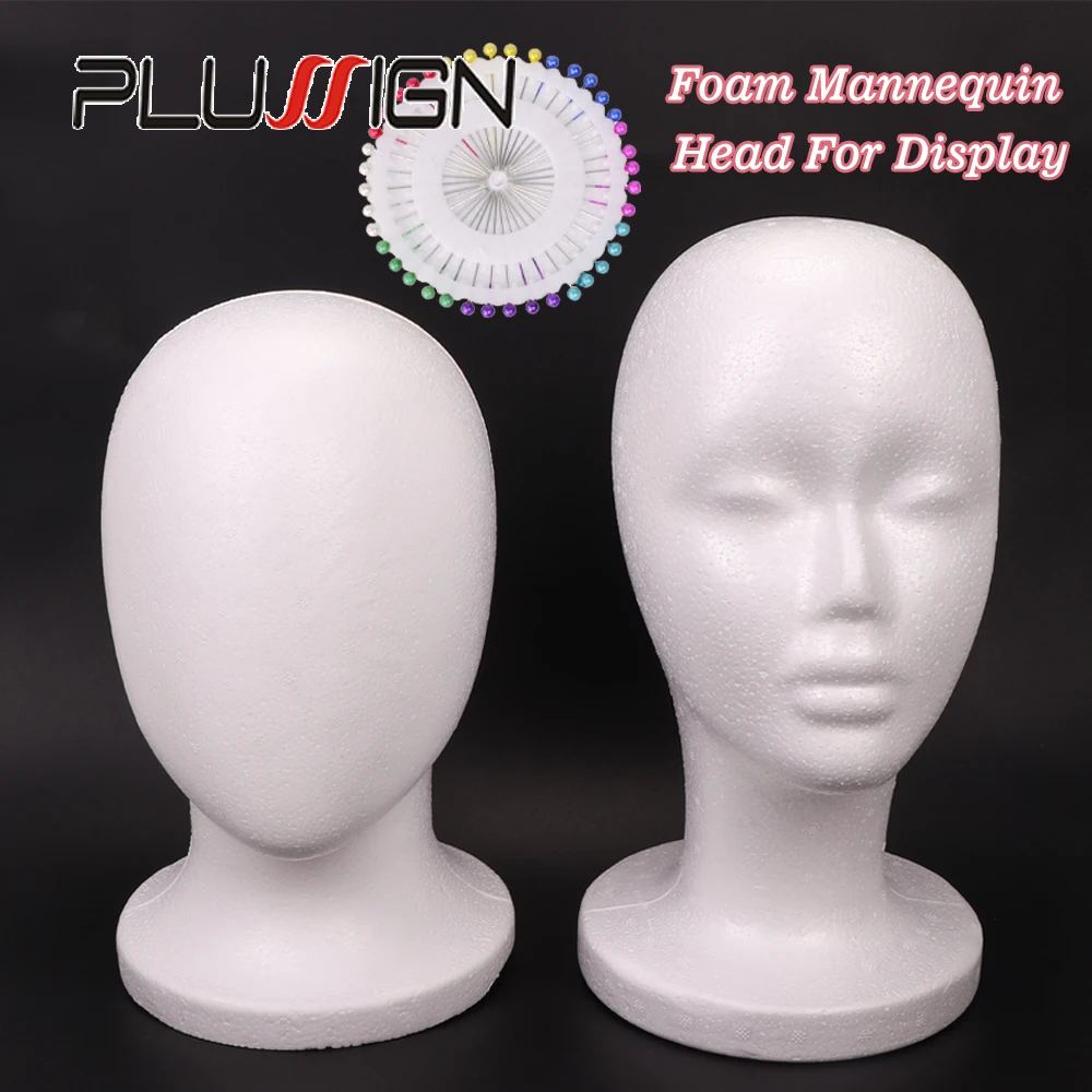 

Модельная голова, белые пенопластовые головки для изготовления париков, дисплей для укладки, голова парика «сделай сам», пенопластовая подставка для парика с иглами, голова манекена