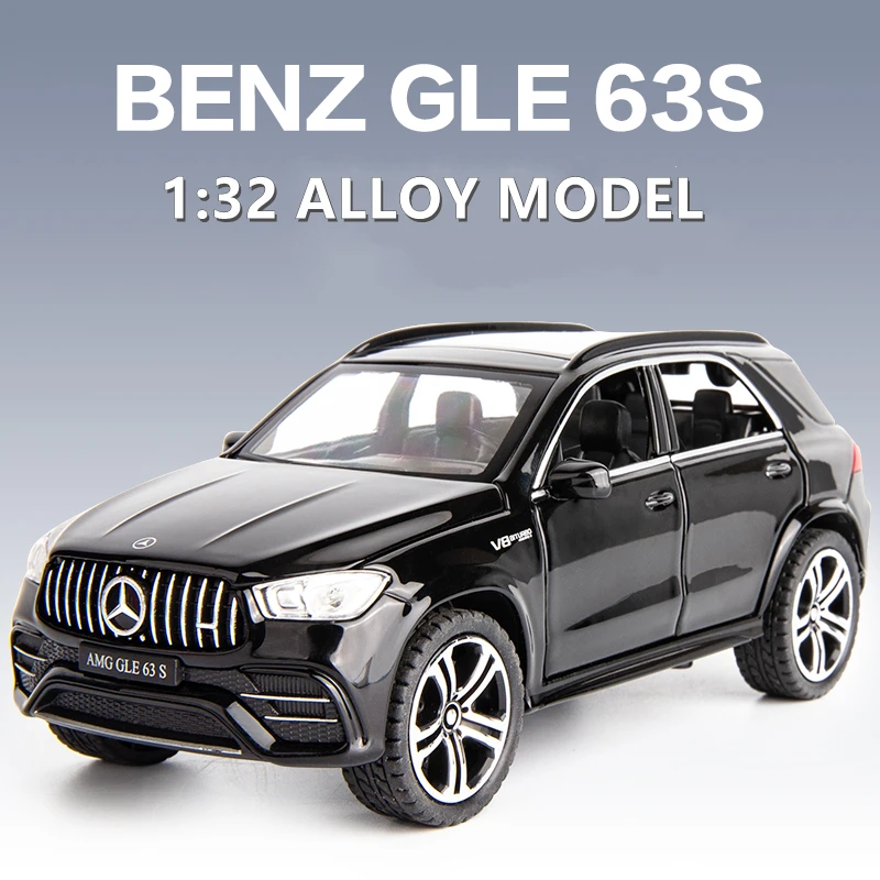 

1:32 BenzsGLE GLE 63S Alloy Car Model Diecast Metal Toy Off-road Vehicles Car Model Simulation Sound Light Collection Kids Gift