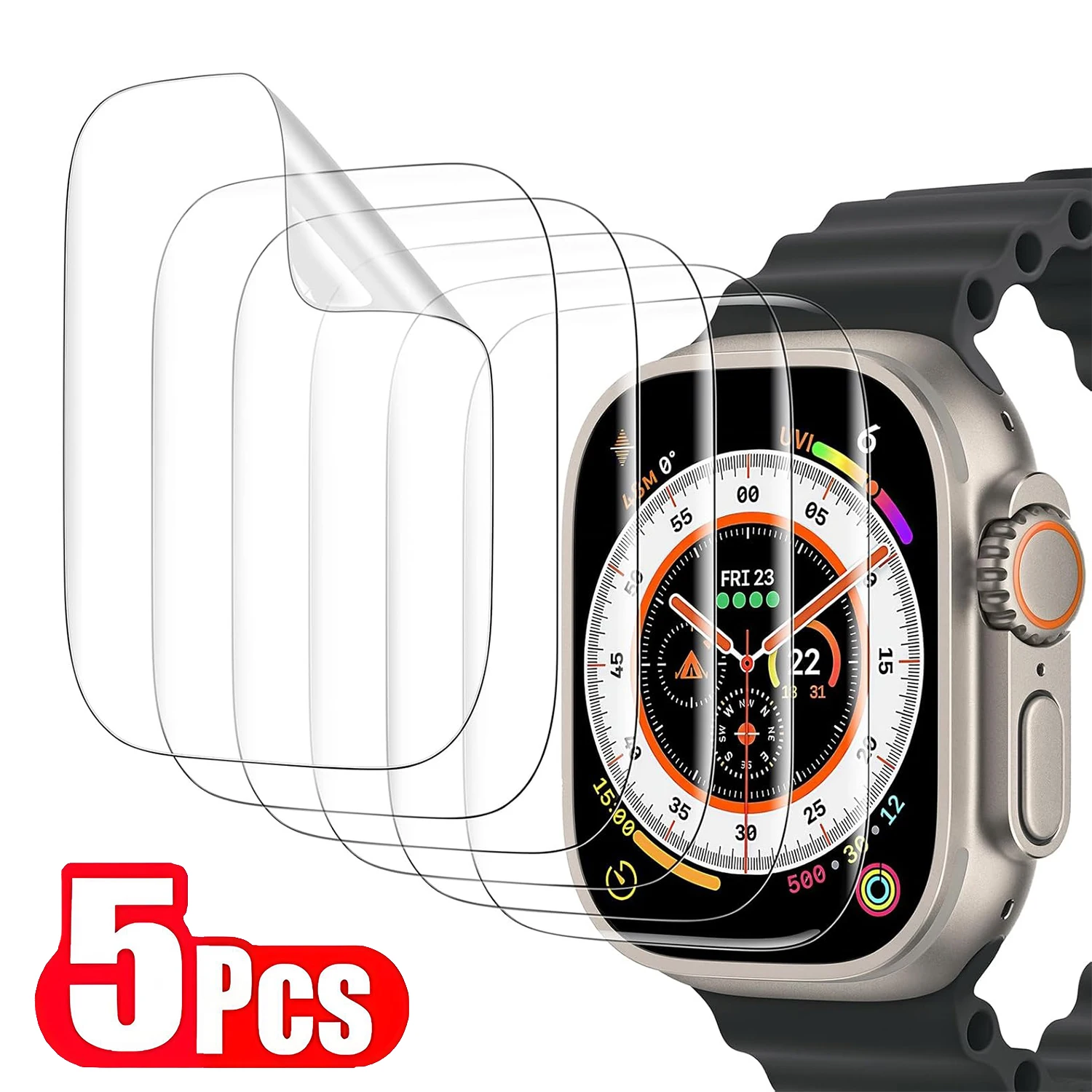 5 قطعة هيدروجيل فيلم ل أبل ساعة 10 7 8 9 5 6 4 SE 46 مللي متر 42 مللي متر 44 مللي متر حامي الشاشة أبل ساعة الترا 2 49 مللي متر 41 مللي متر 45 مللي متر 40 مللي متر
