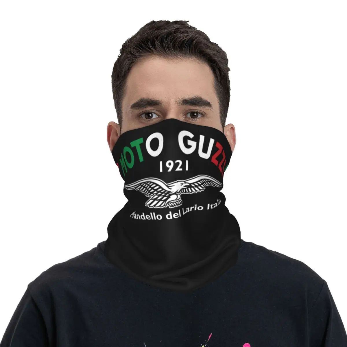 Men Moto Guzzi Motorcycle Bandana Neck Gaiter Printed Motor Cross Racing Mask Scarf Warm Face Mask For Cycling Windproof