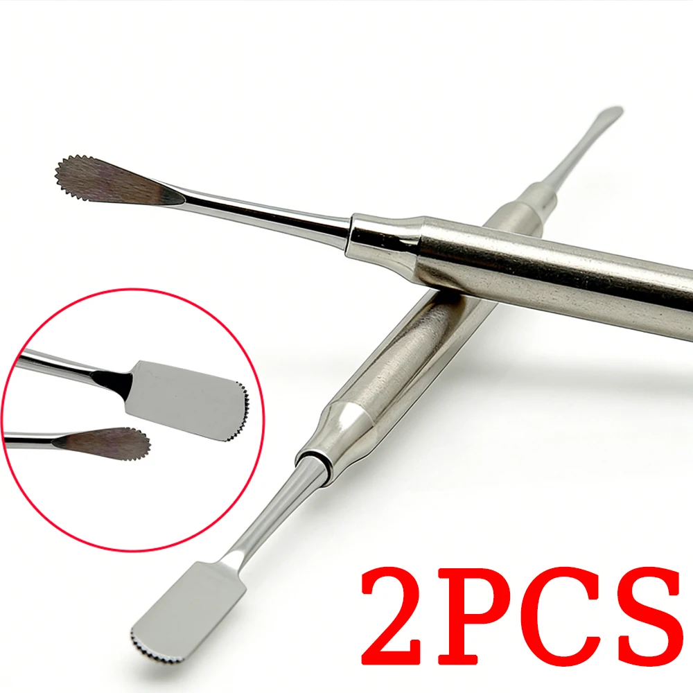 Double Ended Autoclavable Periosteal Elevator with Serrated Edges for Implant Surgery Soft Tissue Handling and Bone Exposure