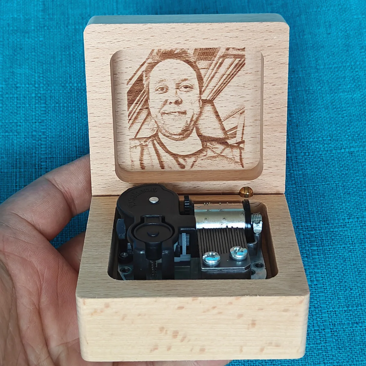 Customized Photo Music Box, Can't Help Falling in Love, Carved Gift, Birthday, Wedding, Anniversary, Christmas