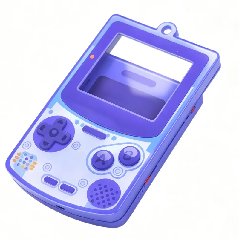 Retro Handheld Game Console Shaker Keychain Set Cute Pokemon and Kirby Themed Acrylic Nostalgic Style Moving Pendant Accessories view 6
