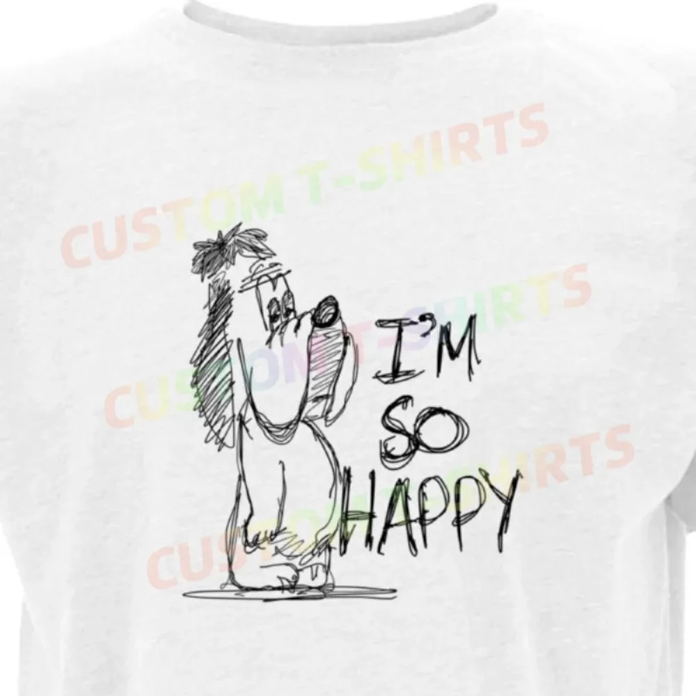 

230 72_Droopy Fans' comic-style hand-drawn pattern T-shirts for both men and women in summer