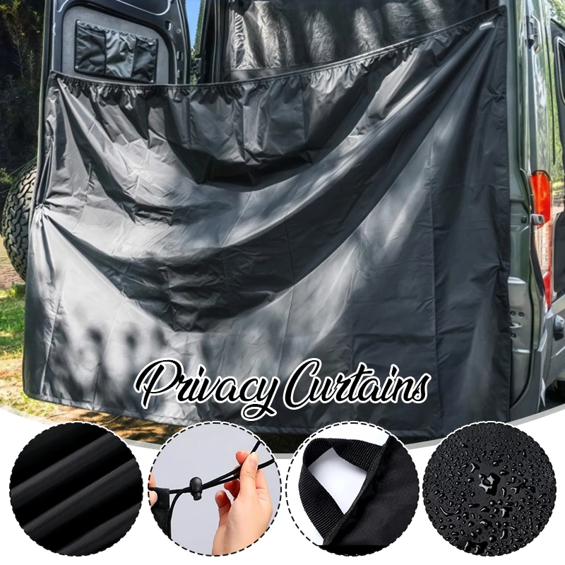 

Кемпер Ван Дверь сарая Конфиденциальные шторы Крышка с крючками для уличной занавески для душа Чистая ткань Солнцезащитный козырек Жалюзи Крышка Стайлинг автомобиля