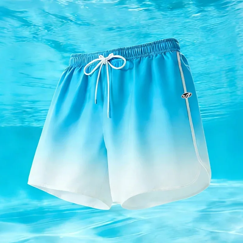 Men's Swim Trunks Quick Dry Board Shorts 5 Inch | Beach Swimwear with Liner Double Layer Anti-Exposure Mesh Lining Plus Size