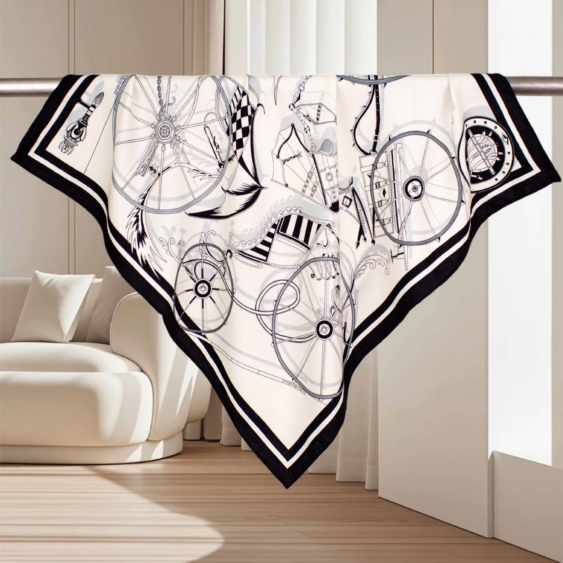 

Two Face Scarf 65CM Women Square Bandanas Hand Rolled Edge Scarfs Hair Clothing Bag Accessories Lover Christmas Gift