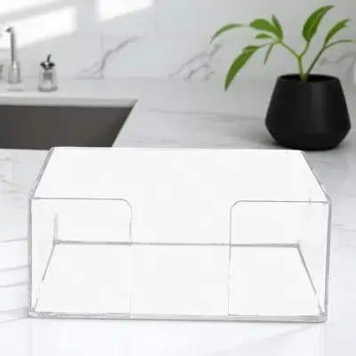 

Acrylic Napkin Holder Transparent Tissue Box Clear Design Modern Smooth Edges Family Hotel Restaurant Party Banquet