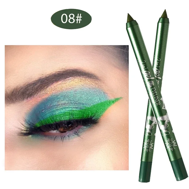 Colorful Eye Liner Pen Waterproof 14 Colors Quick-drying Eyeliner Pencil Long Lasting Eyeshadow Makeup Beauty for Real Eyeliner