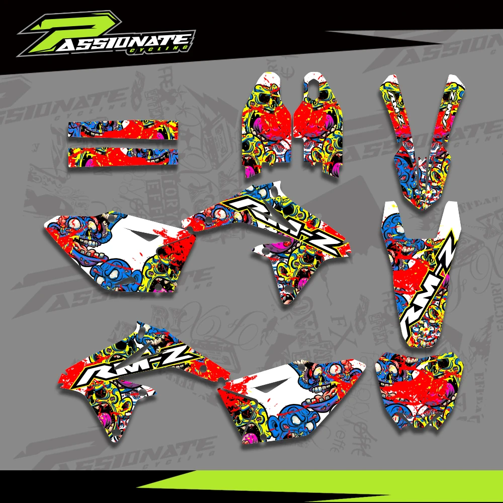 

For SUZUKI RMZ450 RMZ 450 RM 450Z 2008 2009 2010 2011 2012 2013 2014 2015 2016 2017 Graphics Decals Stickers Background
