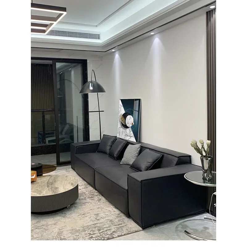 

Роскошный минималистичный итальянский блок-диван тофу 2024, сетка, красная силиконовая кожаная технологичная ткань