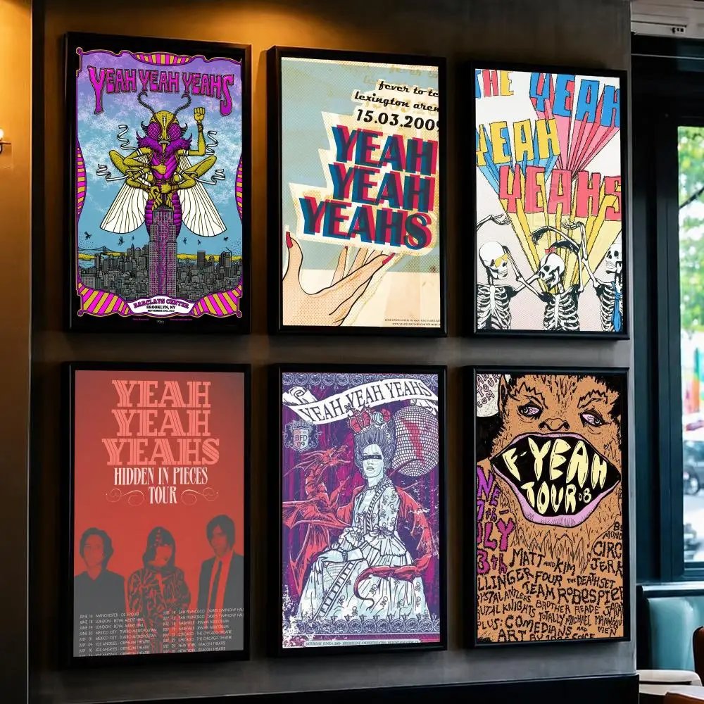 band Y-Yeah Yeah Yeahs-S Poster Removable Wall Sticker for Home Cafe Bar Office Interior Decor