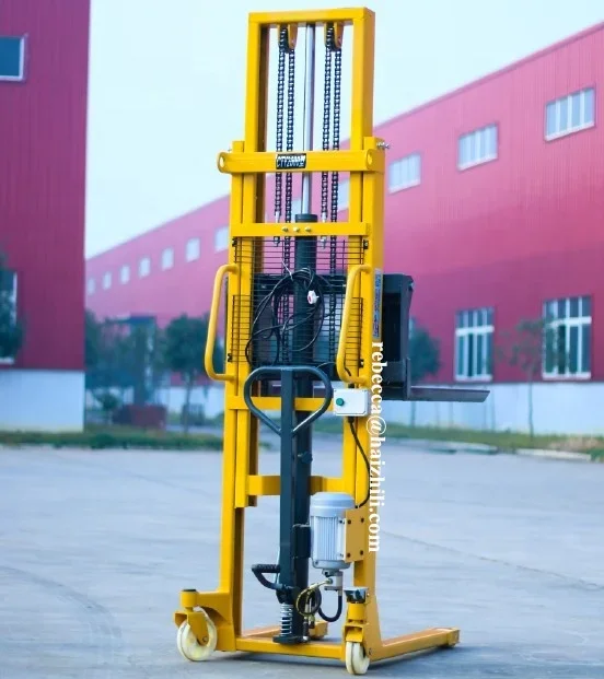 Manual Hand Operated Forklift 2 Ton 2.5 M Hydraulic Hand Stacker with Motor