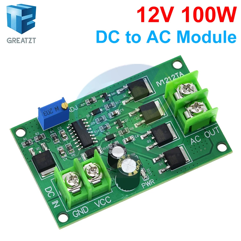 100W DC-AC Power Inverter Transformer DC 12V to AC 12V Square Wave Signal Generator Voltage Regulator Power Converter Board