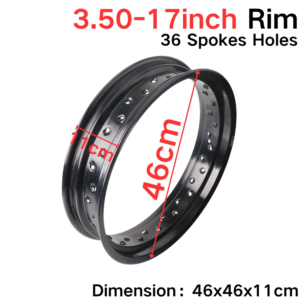1 set 3.50x17 4.25x17 Inch 36 Spokes Holes Rim Motorcycle 17'' Aluminum Alloy Spokes Rims 3.50*17