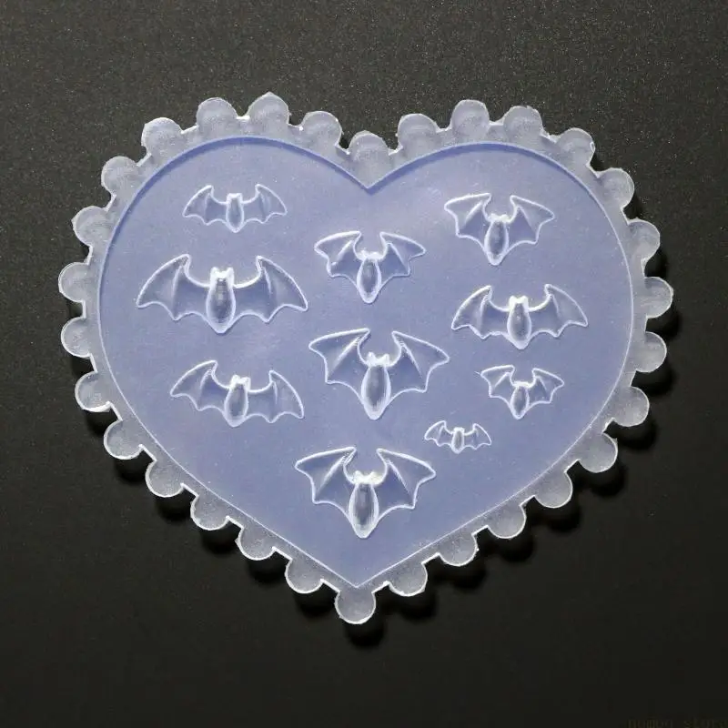 31BF Resin Art Decoration Mold Skull Bat Silicone Mold Pendant Jewelry Making Tool DIY Art Craft Carving Mold