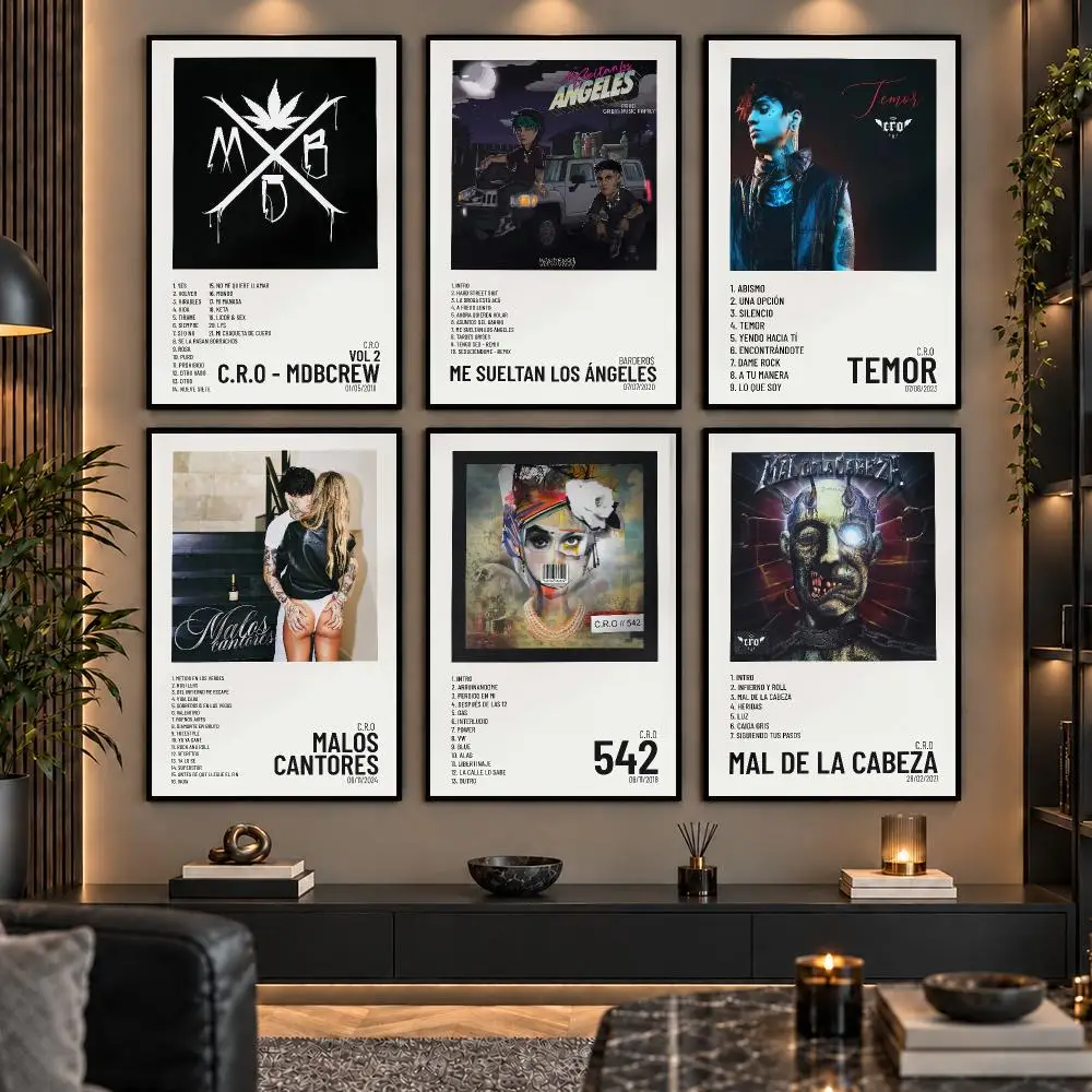 Argentine Rapper C-C.R.O Painting Calligraphy Canvas Wall Art Prints for Living Room Bedroom Home Decor Gift