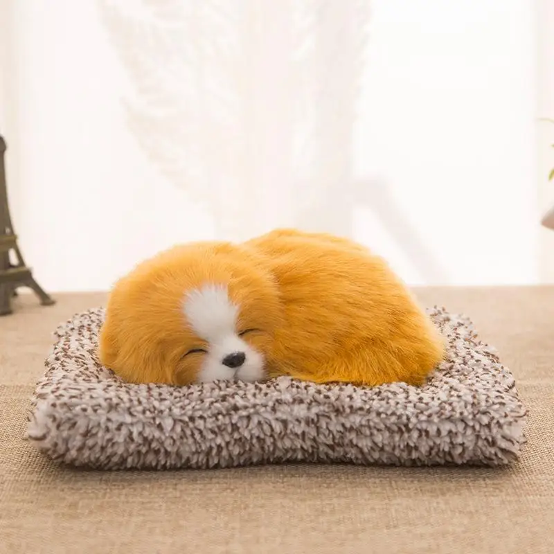 Lovely Plush Dogs Home Decoration Car-styling Car Ornaments Cute Simulation Sleeping Dogs Dashboard Decoration