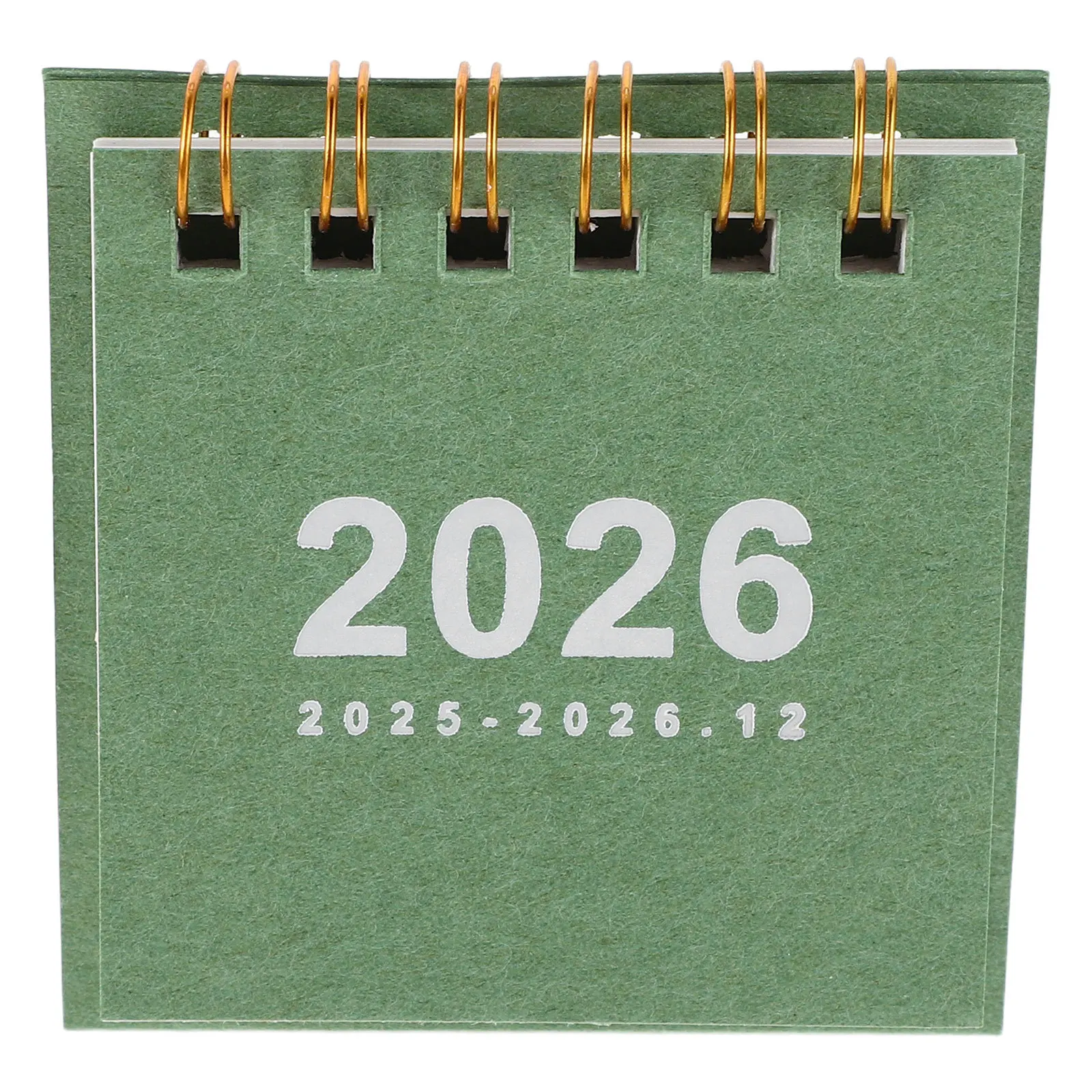 

Мини-настольный календарь 2026, небольшой стоячий перекидной еженедельник-планировщик для домашнего офиса, украшение рабочего стола, зеленые настольные календари