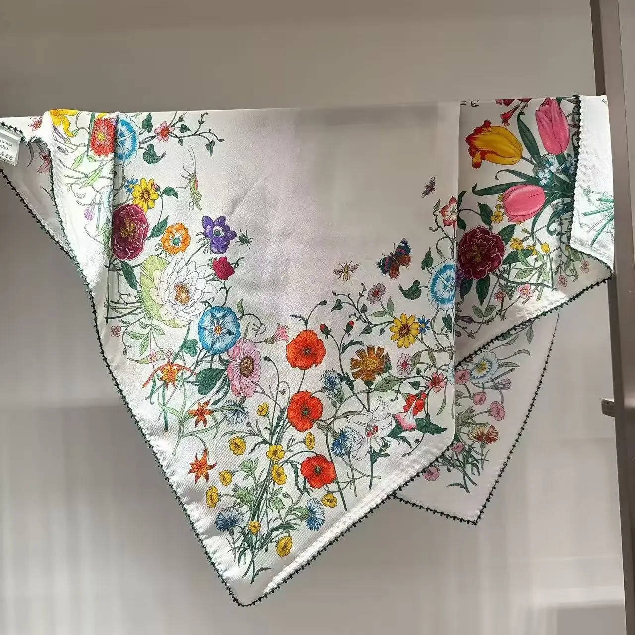silk-scarf-fashionable-versatile-100-silk-square-women's-65cm-rectangle-decorative-lace-pattern-unisex