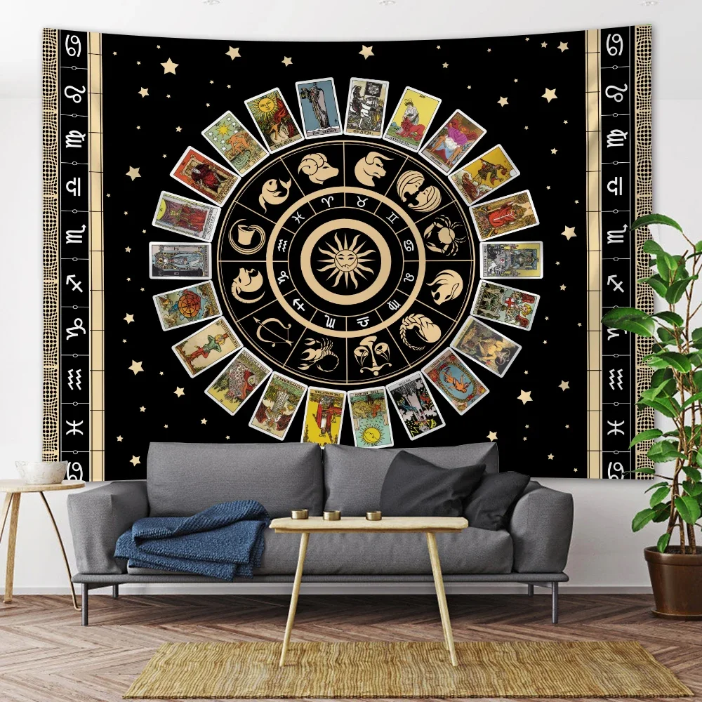 Constellation Mandala Mystic Symbol Psychedelic Scene Large Size Home Decor Tapestry Hippie Bohemian Tarot Room Wall Decor