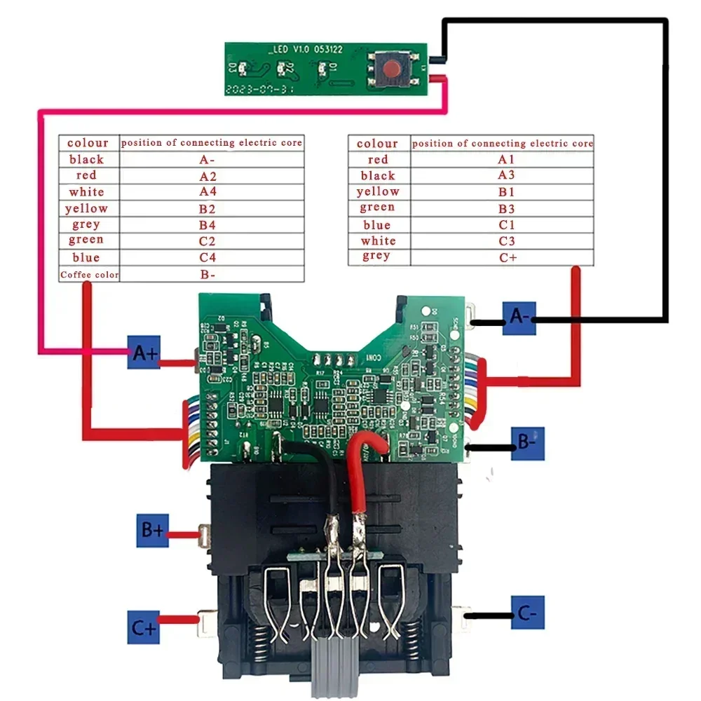 DCB609 18650 BMS PCBA For DeWalt For FlexVolt 20V 60V Li-ion Battery Charging Protection Circuit Board  DCB606 DCB609 DCB612