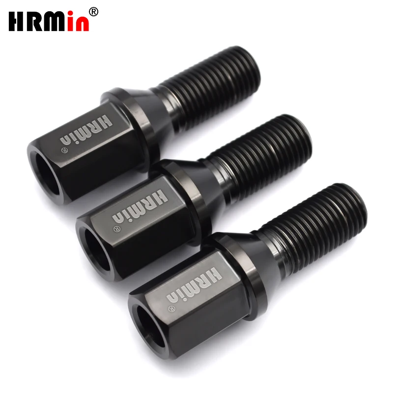 

HRmin Extended 17mm Hollow Hex Head Cone Seat Gr.5 Titanium Automobile Vehicle Car Wheel Bolt M14x1.5mm