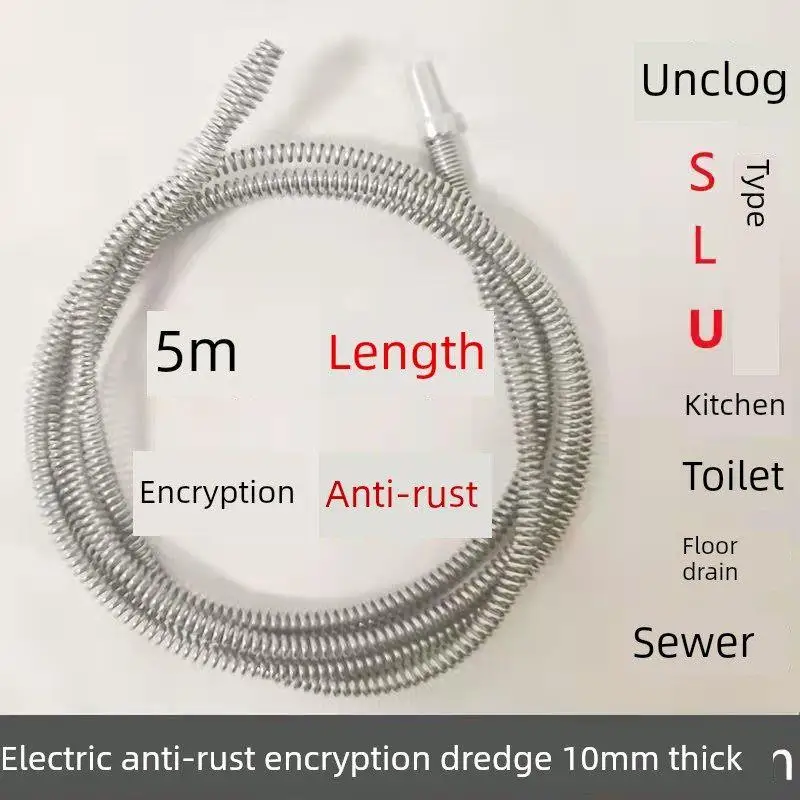 Home Use Toilet Pipe Unjamming Hard And Soft Spring Wire Steel Household Tool for Bathroom Sink Drain Cleaner Machine