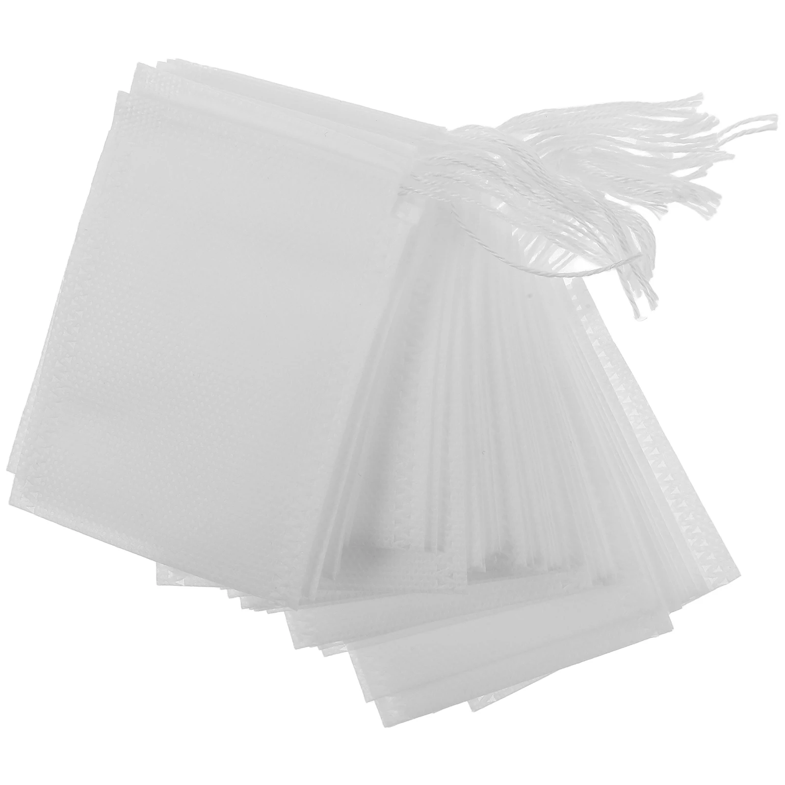 

100pcs Tea Bath Bags Lightweight Portable Drawstring Filter Bags Loose Leaf Strainer Coffee Empty Reusable Sachet Infuser
