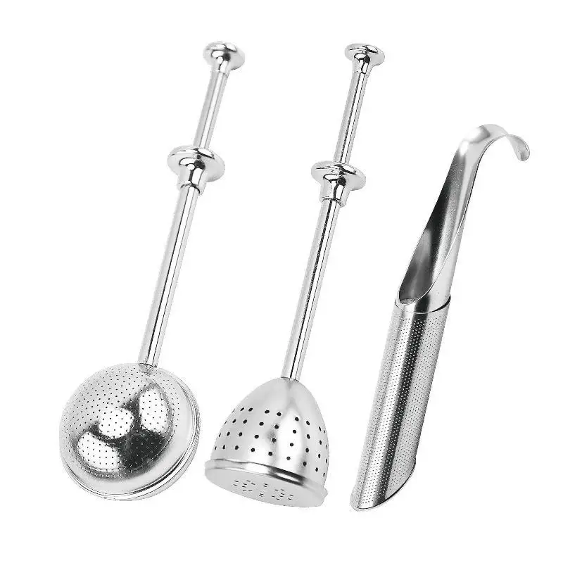 304 Stainless Steel Tea Filter Creative Portable Hanging Pipe Type Tea Leak Multi Purpose Kitchen Gadget Accessory