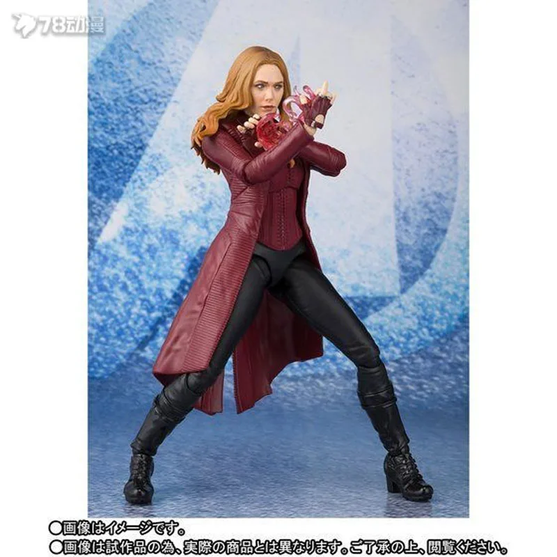 Bandai Original S.H.Figuarts Avengers:Infinity War - Scarlet Witch Anime Action Figures Toys for Boys Christmas Gift Collectible