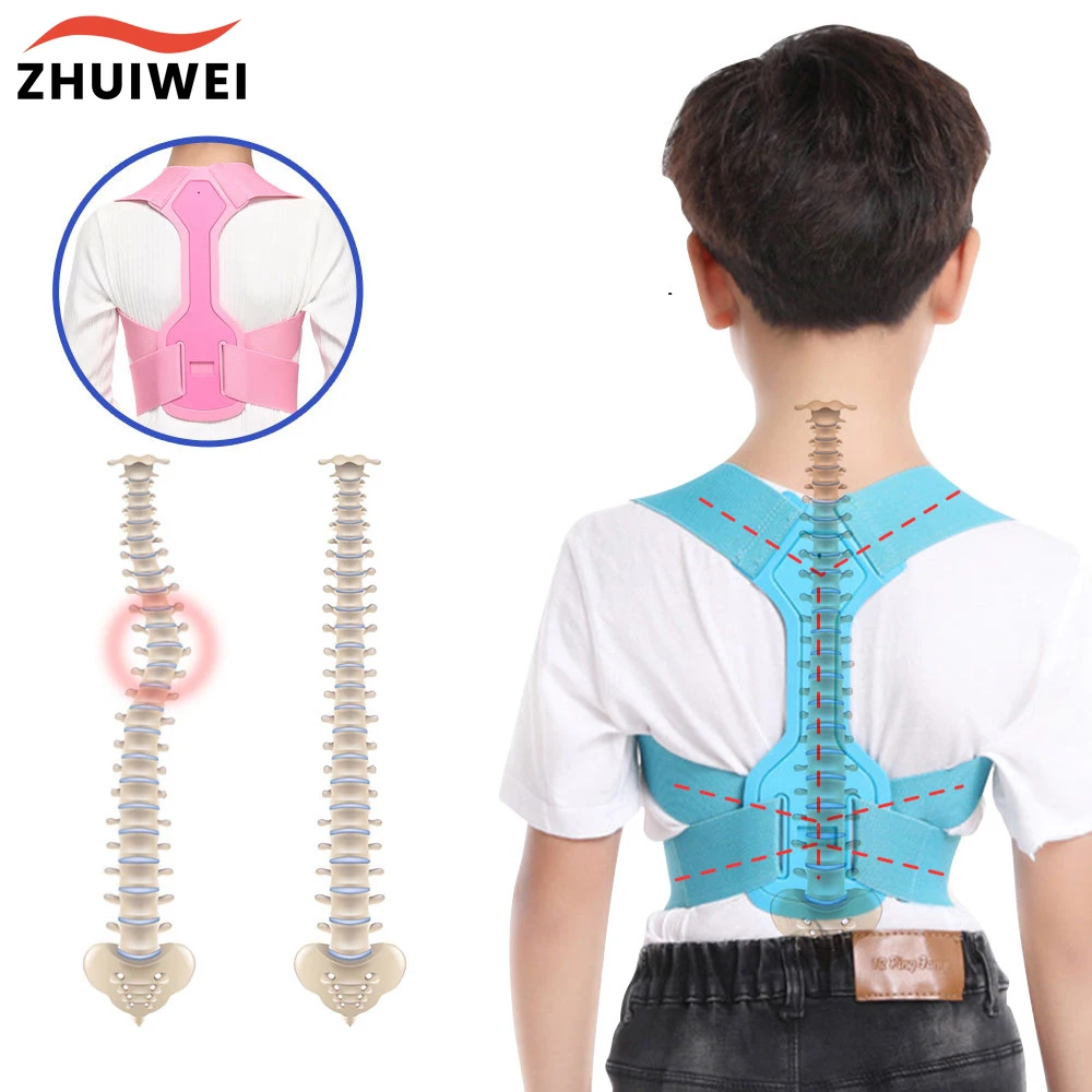 Children Adjustable Posture Corrector Back Support Boys Girls Shoulder Belt Rectify Straighten Correction Pain Relief Beauty Kid