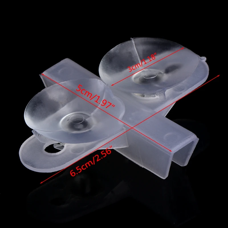 Plastic Sheet Holder for Aquarium Landscaping Fish Divider Clips, Plastic Sheet Holder, 1.2in Suction Cups, Easy to Use, 5 PCs