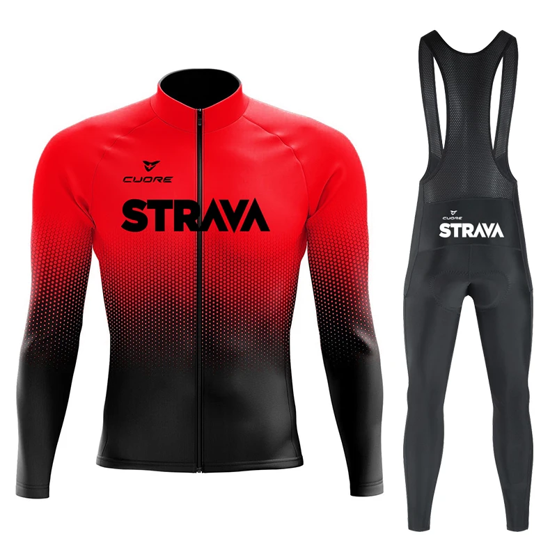 

CUDRE STRAVA Men's Cycling Suit for Men Bib Bicycle Clothing Cycle Jersey Sets Bike Man Mountain Bikes Long Men´s Cycling Shorts