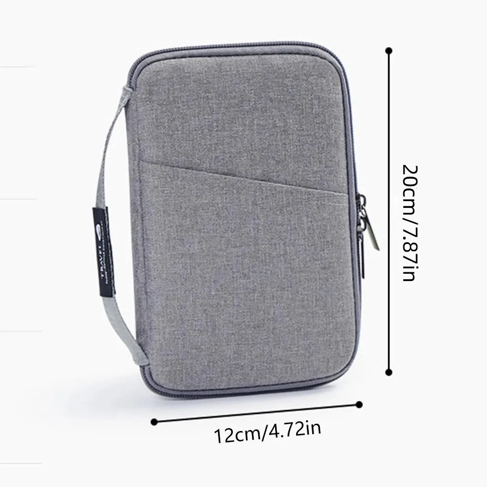 Travel Accessories Travel Wallet Ticket Holder OX Cloth Family Passport Holder Zipper Passport Protective Cover Document Case view 5