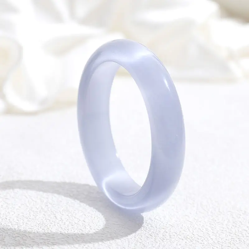 

Exquisite Jewelry Real Jade Bracelets 7A Blue Chalcedony Women Bangles Add Jadeite Accessories Lucky