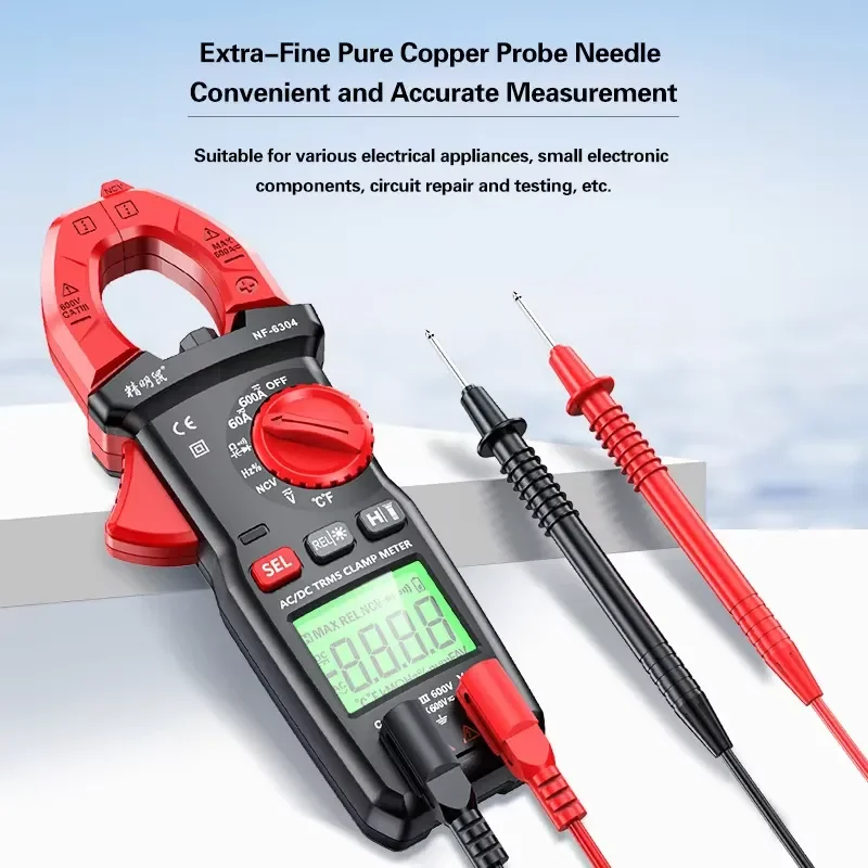 NF-6301 Clamp-On Digital Multimeter: High-Precision Fully Automatic Clamp-On Ammeter Multifunction Meter