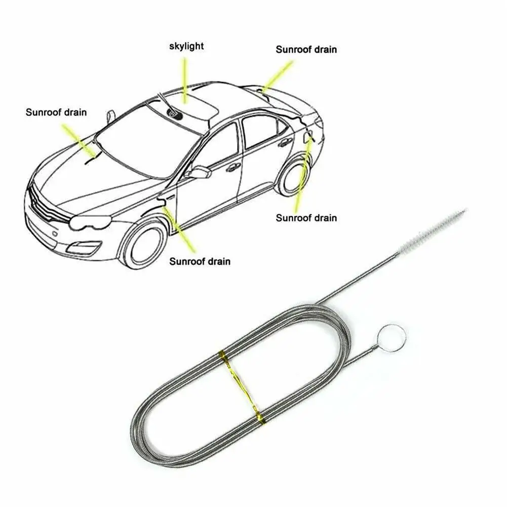1PC Car Drain Hole Clog Dredge Cleaning Brush Tool for VW Golf 5 6 7 Jetta MK5 MK6 MK7 CC Tiguan Passat B6 b7 Scirocco Car Tools