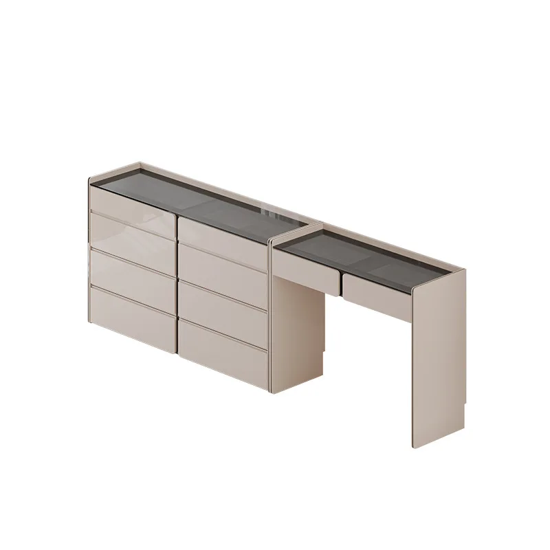 Dresser, integrated Italian light luxury master bedroom eight-bucket cabinet, modern minimalist high-end simple bedside cabinet