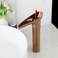 YANKSMART Rose Golden Faucet Bathroom Deck Mounted Basin Faucets Bathtub Tap Hot And Cold Water Tap Sink Mixer Torneira