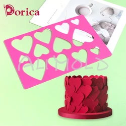 Heart Shape Cookie Stencil Mat Mould Cheese Chocolate Silicone Chablon Molds Cake Decorating Tools Kitchen Bakeware Accessories
