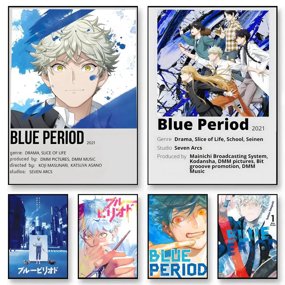 Anime Blue Period   Character Print Japanese Graphic Streaming Film Style Wall Artwork Bedroom Decor Poster